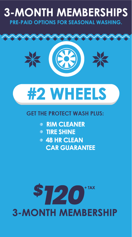 $20, Includes: Hand Prep, Hand-Dry Finish, Bug-Free Guarantee, Free Vacuums, Hand-Dry Door Jambs, Under-body Spray, Rain Repellent, Hot Wax, Rim Cleaner, Tire Shine, Total Body Protectant, Mud Blasters, 48-Hour Clean-Car Guarantee